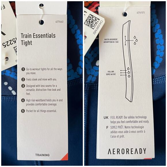 Adidas x Farm Rio 7/8 Leggings Women's XS Blue AEROREADY Training Tights NWT - Picture 8 of 12